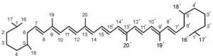 Osnovna struktura i numerisanje karotenoida