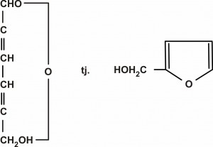 Hemijska formula 5-hidroksimetil-2-furfuralaldehida (HMF)