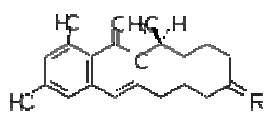 Strukturna formula zearalenona